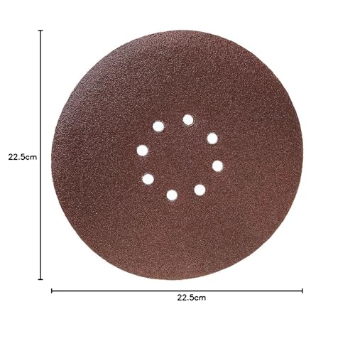 Profi-Schleifscheiben │ 30 Stück │ 8-Loch │ Ø 225 mm │ je 5 x Korn 40/60/80/120/180/240 │ selbsthaftend │ für Langhalsschleifer │ Schleifblätter │ Schleifpapier │ Schleifpads │ by FD-Workstuff