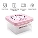 Finex Hello Kitty Rectangular Reusable Plastic Food Grade Safe Storage Container Box Set with Lids 4 Pieces Small Clear Boxes and 4 Pcs Pink Lid for Kitchen & Dining Meal Prep Snack Room Space Saving