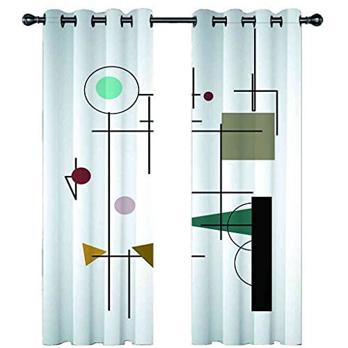 Rideau occultant enfant 264x160 cm motif géométrique graphique à oeillets - 5