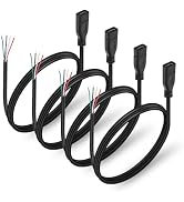 30cm USB Type-C Male PD Pigtail Cable - 5A Fast Charge, 6 Wires For DIY Projects