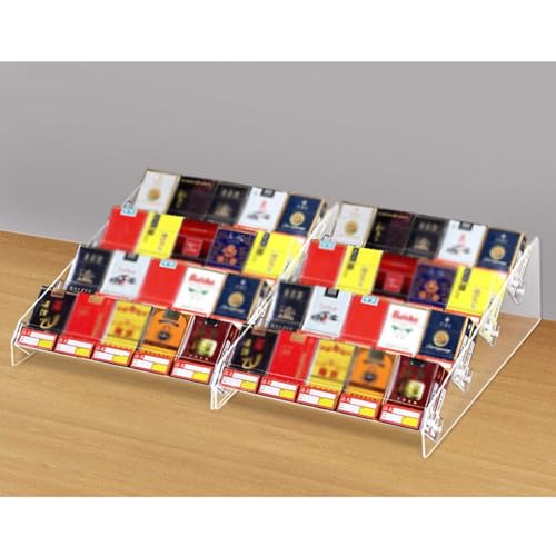 Expositor de acrílico estructurado con diseño jerárquico elegante de 39.5cm 2