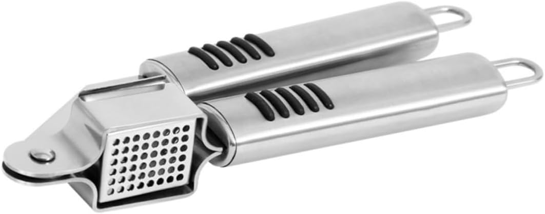 Garlic Press Handheld Juicer Ginger Crusher Press Garlic Mincer Tool Vegetable Juicer Home Supplies Garlic Pounding Tool Metal Garlic Nut Masher Stainless Steel Household