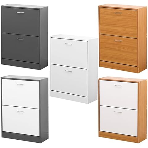 AVC Designs White Grey Pine Shoe Storage Cabinet Cover