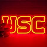 Aurakin Football Neon Sign Dimmable South California University Neon Lights for Bedroom College Football Team Led Sign for Man Cave Game Room (15.83 * 6.89 In)