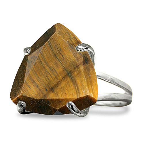 Bague en argent pierres précieuses naturelles trillions homme femme