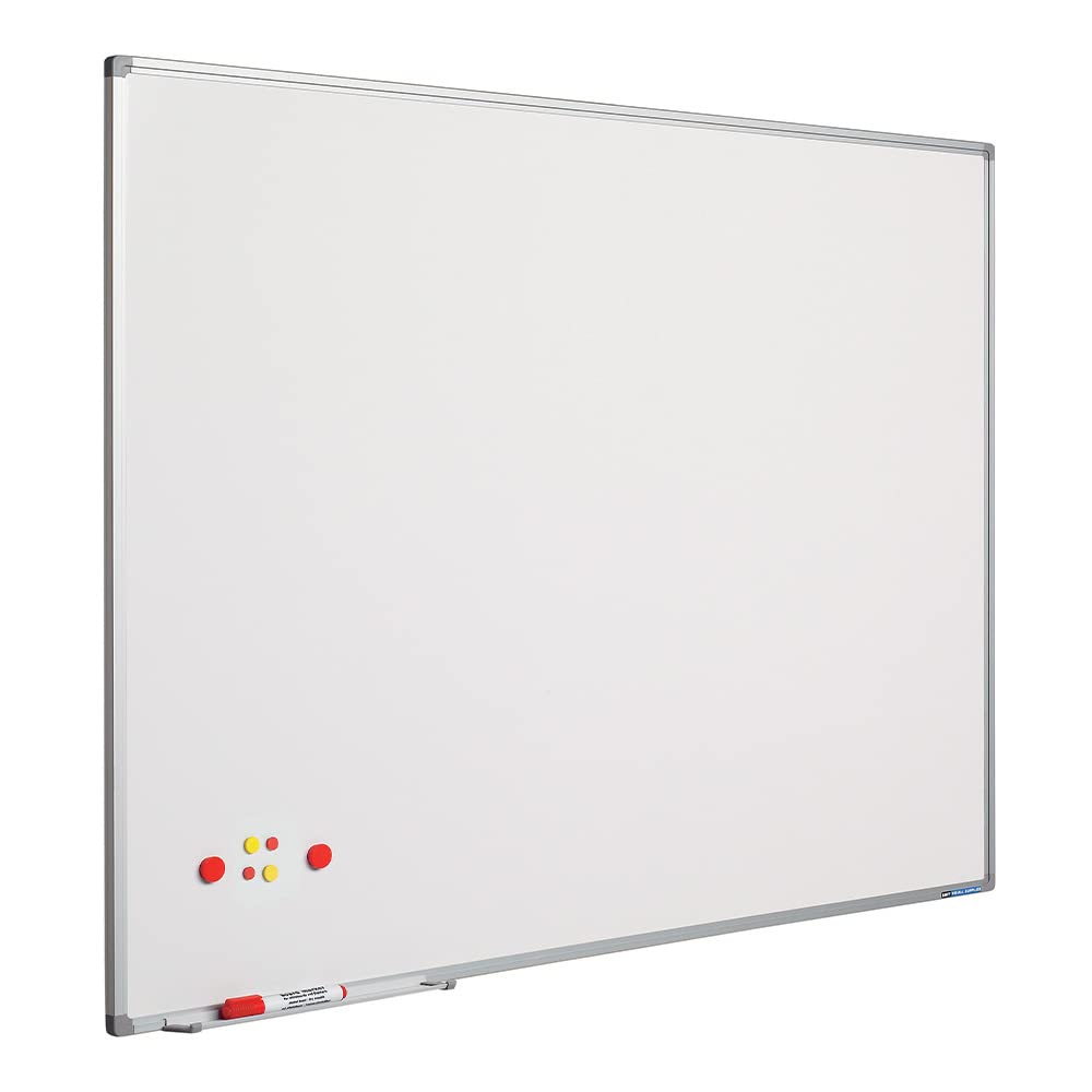 Smit Visual tablica suchościeralna Softline aluProf 8 mm emaliowana stal biała 45x60 cm