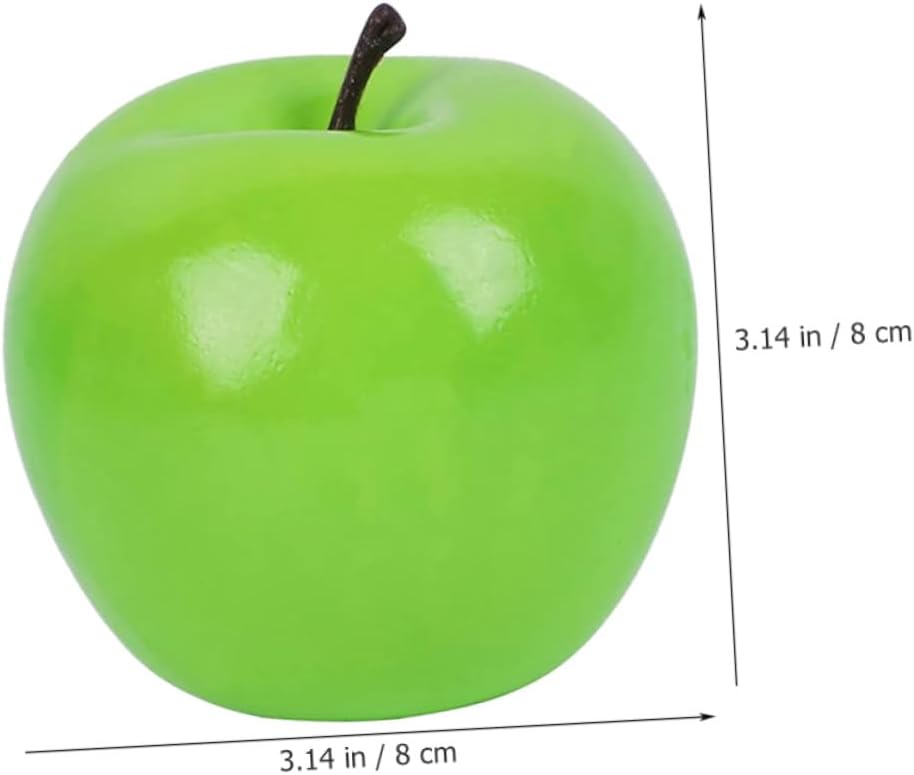 12pcs Artificial Green Fruit Foam Decorative Models Fake Fruit Display Props for Home Kitchen Table Centerpiece Decor