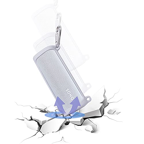 Khanka Siliconen hoesje voor Sonos Roam/Roam SL draagbare draadloze luidspreker, met schouderriem en karabijnhaak… - Image 7