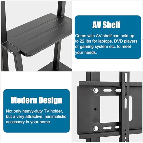 Soporte universal móvil para TV de 32 a 75 pulgadas negro miniatura 6
