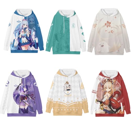 原神 パーカー 長袖 散兵 フータオ 神里綾華 申鶴 ウェンティ 雷電将軍 ディルック パイモン 早柚 宵宮 パーカー 長袖 柔らかい 快適 カジュアル ファッション かわいい 春秋冬服 記念 衣装 通学 誕生日 プレゼント (宵宮,L)