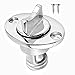 Marine Stainless Steel 316 Boat Oval Garboard Drain Plug Fits 1'' Hole Thread with Rubber Washer Gaskets and Screws (1, Type: Fits 1'' Hole Thread)