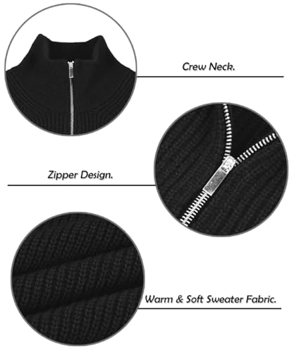 Image of TIYOMI Women Plus Size Tops Long Sleeves Mock Neck Sweaters Knit Pullover Sweater Adjustable Zipper Fall Autumn Winter Shirt