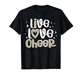 Photo Gallery cheerleader live love cheer cheerleading stampa leopardata maglietta Photo Gallery cheerleader live love cheer cheerleading stampa leopardata maglietta