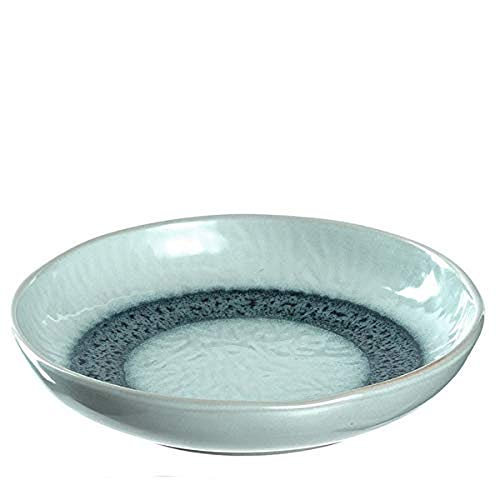 Leonardo Matera tiefer Keramik-Teller, 1 Stück, spülmaschinengeeigneter Speise-Teller mit Glasur, 1 runder Steingut-Teller, Ø 20,7 cm blau, 018546