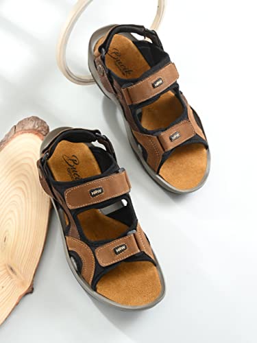 Image of BUCIK Casual Sandal for Men (Brown - Size 10) | Lightweight - Comfortable | BCK10052