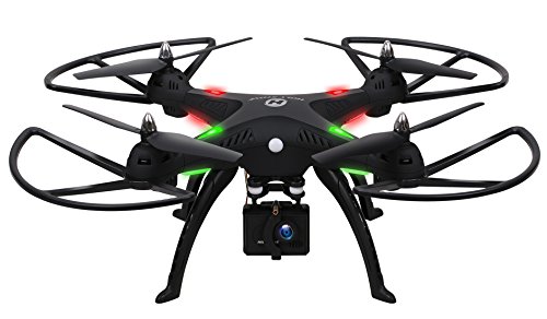 Holy Stone 1080P Camera Drone, HS300 RC Quadcopter with 120° Wide-Angle HD Camera 6-Axis gyro 2.4 GHz with Altitude Hold, One Key Return and Headless Mode Function RTF Includes Bonus Battery