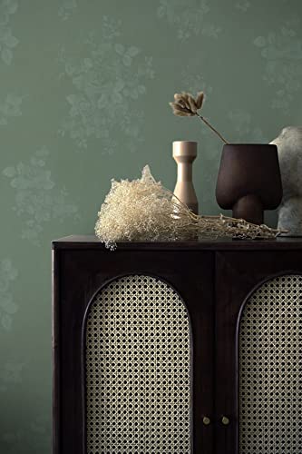 Dimoon 78.7"X17.7" Leaf Green Flower Thicken Advanced Texture Peel And Stick Wallpaper Green Leaf Floral Wallpaper Waterproof Contact Paper Grey Green Self Adhesive Wallpaper Removable Vinyl Roll #TOP5