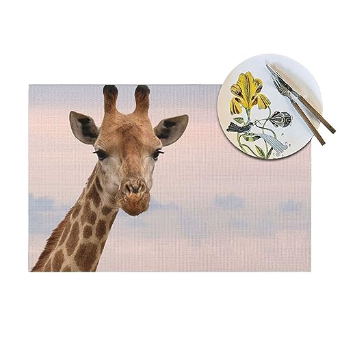 Set de table tissé girafe résistant à la chaleur et lavable - 5