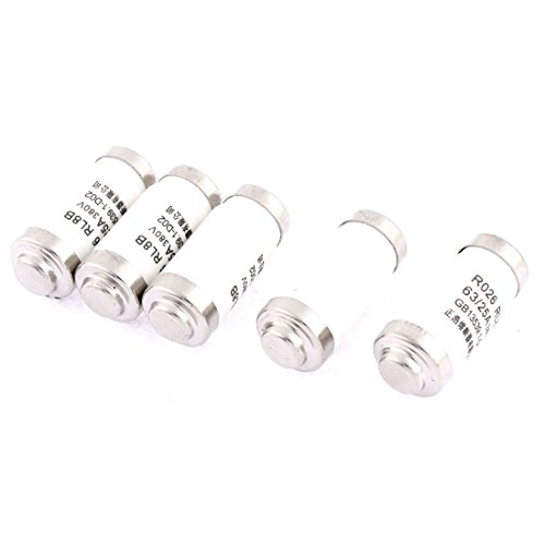 Aexit R026 380V Fuses 25A Cylindrical Ceramic Fuses Fuse Links Links 5Pcs