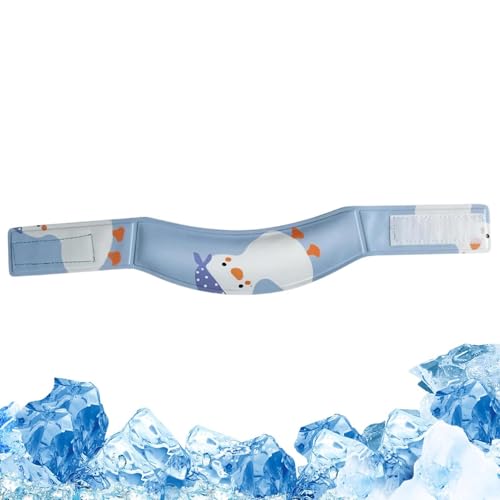 Pack de hielo para perros con cubre cuello transpirable y ajustable para verano 8