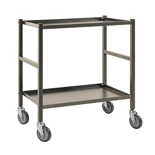 Tischwagen mit 2 Böden 690 x 430 x 750 mm, Traglast: 150 kg - anthrazit/grau