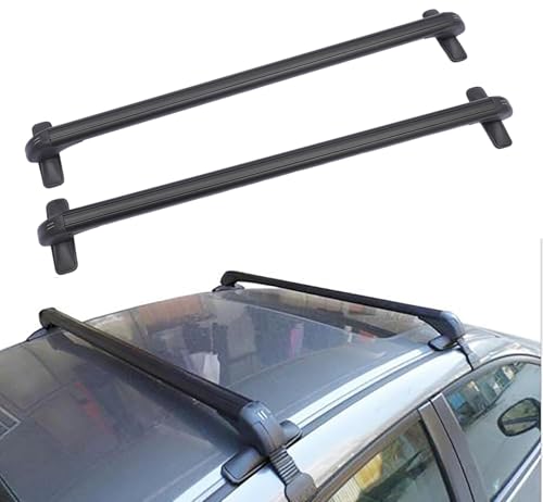 2Pcs Universal Car Roof Rack, Lockable Top Roof Rack Cross Bars, Adjustable Window Frame Black Roof Bars, Suitable for 4 or 5 Door Cars