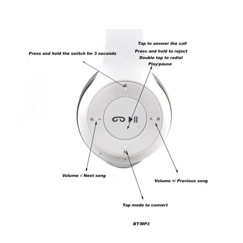 Image of P47 Wireless iC-02 Headphone with Mic & SD Card Slot Bluetooth Headset