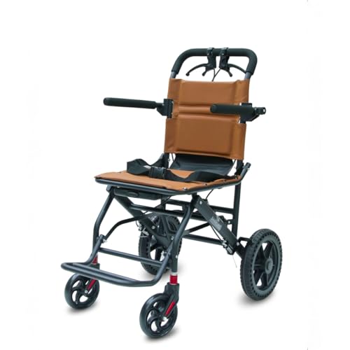 Image of EASYCARE - Portable, Metal, with Attendant Break, feature Safety Belt, Back Pocket and Carry Bag, Easy for Mobility Travelling Wheelchair (With Handle)