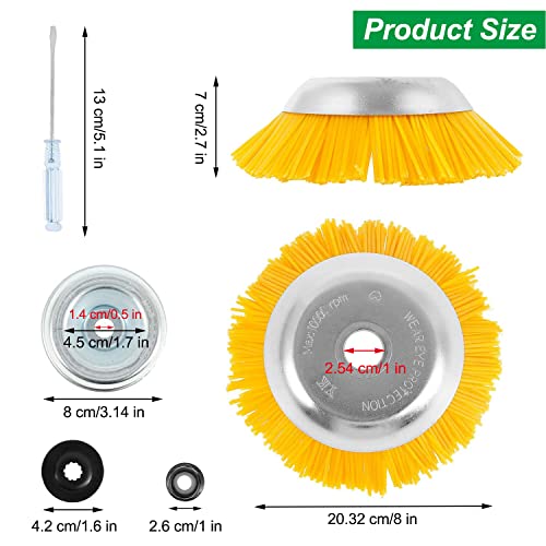 Spazzola Rotante Per Decespugliatore - Testina In Nylon Per Erbacce, Muschio E Pulizia, Universale 25,4mm - Foto 4
