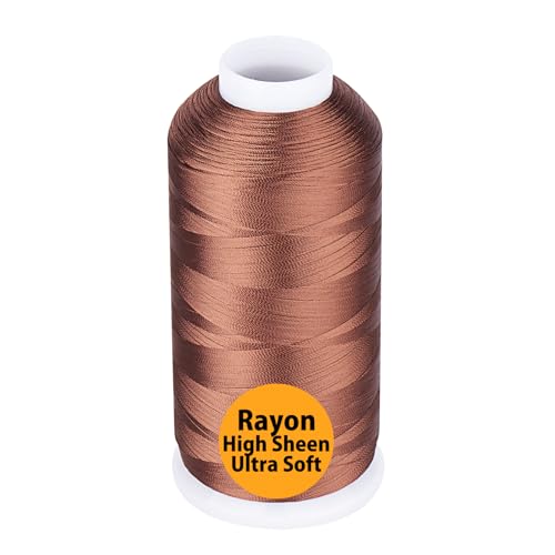 Image of Simthread Rayon Embroidery Thread 5500 Yards, 40wt 100% Rayon Viscose for Commercial and Domestic Machines - Sienna 1058