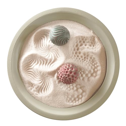 Olander Earthworks Prickly Pear 7” Wonderscape | Handmade Sand & Sculpture Garden | Interactive, Multisensory, and Tactile Art Experience & Home Decor | Designed & Handcrafted by Portland Artists