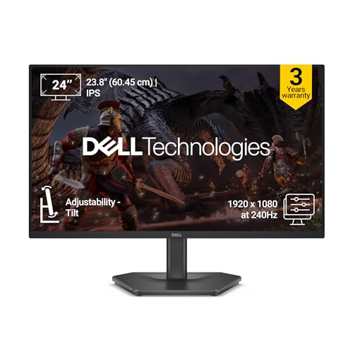 Image of Dell SE2426HG 24 inch (Smartchoice) FHD Gaming Monitor | 240Hz Fast IPS | 0.5ms Response | AMD FreeSync Premium | HDR10 | 99% sRGB | Eye Comfort | Tilt Stand | HDMI 2.1 & DP 1.4 Ports | Black
