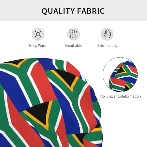 Flag of South Africa Children Hip Hop Knitted Hat Kids Elastic Leisure Knit Cap Warm Sleep Beanies Black3