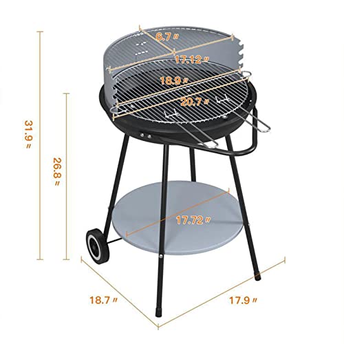 Barbecue à charbon compact doté d'une structure coupe-vent hautement stable - 7
