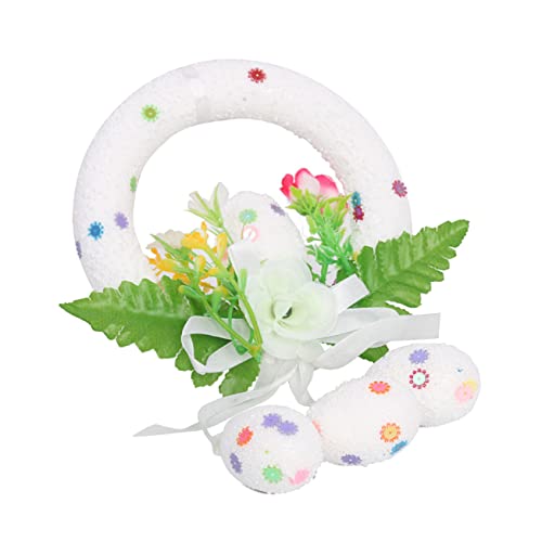 Vaguelly 2 Pièces Ornements de Pâques Oeufs Suspendus Décoration de Couronne Porte pour Pâques Couleurs Aléatoires Accessoires de Fête et Décoration Murale Couleur