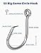 BLUEWING Big Game Circle Hooks Heavy Duty Stainless Steel for Saltwater & Freshwater Fishing, Size 07: 14/0, 5pcs