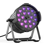 LED Zoom Par Light 18X18W RGBWA+UV 6-in-1 Stage Light, High Power Professional Wash DJ Light DMX Sound Activated Uplights for Events Christmas Party Wedding Church Bar-1 Pack
