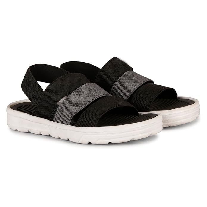 ARCHID Black And Grey Soft EVA Sole Stylish Sandals for Kids with Back Strap Comfortable and Light WeightSandleWith Anti Skid and Waterproof Technology For Everyday use for Boys (13-14 years) (B0D6WBLG5F) Amazon Price History, Amazon Price Tracker