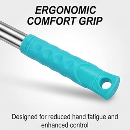 Image of Premium 360 Spin Mop Stick Rod with Stainless Steel Handle | Adjustable & Extendable Mop Handle | Heavy Duty Rust-Proof Floor Cleaning Rod Compatible with Spin Mop Refill - 4 Refill