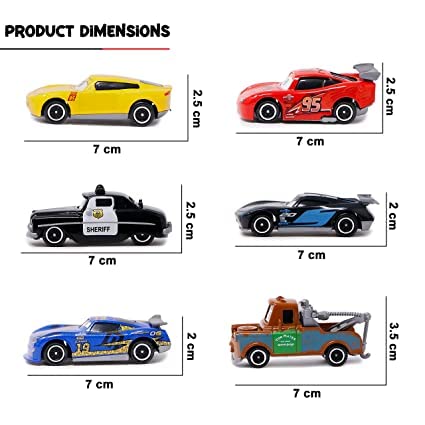 KAVANA® Mini Metal Die Cast Racing Cars for Kids Free Wheel High Speed Unbreakable Metal Toy Car Play Set for Childrens Best Gifts Toys for Boys Set of 6 (Multi Color) 2