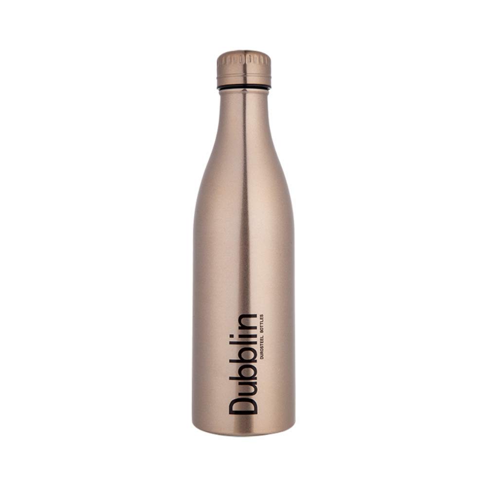 Dubblin Vintage Premium Stainless Steel Double Wall Vacuum Insulated BPA Free Water Bottle, Sports Thermos Flask Keeps Hot 12 Hours, Cold 24 Hours (Golden 1000 ML) (B08FXR5MHM) Amazon Price History, Amazon Price Tracker