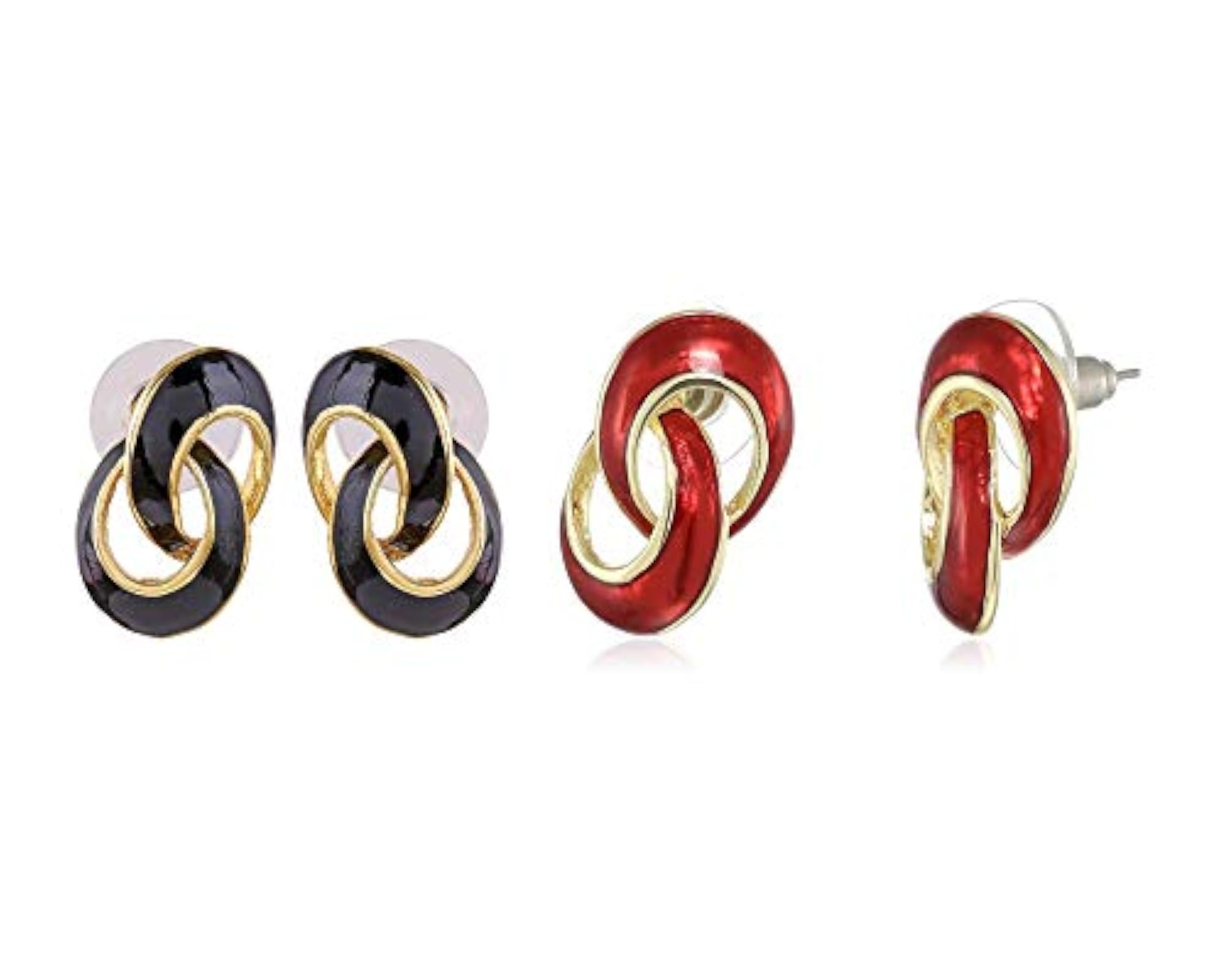 Black & Red Valentine's Day Earrings Combo for Girls
