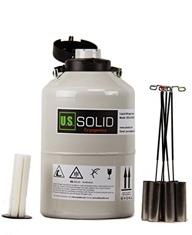 U.S.SOLID 6L Cryogenic Container Liquid Nitrogen Tank Semen Dewar with 6 Canisters Carry Bag