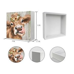 Highland Cow Decor Rustic Wooden Signs,Western Farmhouse Cow Decorations for Home,Cow Room Decor,Highland Cows Decor for Office Highland Cow Wall Art,Highland Cow Gifts 5 x 5 Inch Highland Cow Decor Rustic Wooden SignsWestern Farmhouse Cow Decorations for HomeCow Room DecorHighland Cows Decor for Office Highland Cow Wall ArtHighland Cow Gifts 5 x 5 Inch