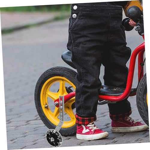 Ruedas de Entrenamiento para Bicicleta con Luces LED, Antideslizantes y Resistentes al Desgaste, para Aprendizaje y Equilibrio (Negro) miniatura 7