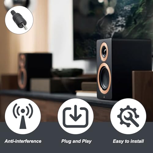 12 Piezas Conectores DIN Altavoz, Conectores DIN 2 Pines para Altavoces HiFi con Terminales de Tornillo, Conector de Cable Macho, Instalación Fácil sin Soldadura, Accesorios Audio para Sistemas Sonido - imagen 4
