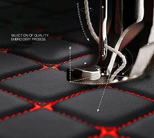 Yzl-Autoworld Custom Making Trunk Mats Cargo Mats For 90% Sedan Suv Pickup All Weather Protection Leather Liners (Black White) #TOP5