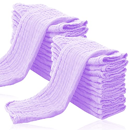 Muslin burp cloths 24-pack, 100% cotton, large 20x10