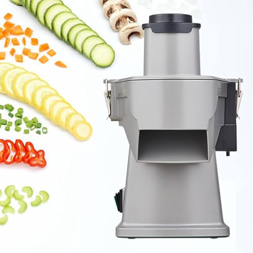Cortadora De Verduras EléCtrica, Cortadora De Alimentos Multifuncional 2 En 1, Tritura, Corta En Cubos Y Porciona, Adecuada para Uso Comercial Y DoméStico