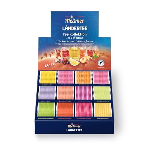 Meßmer Ländertee Collection Box | 12 beliebte Ländertee-Sorten in 180 Teebeuteln | mit hochwertiger Banderole | das perfekte Tee Geschenk